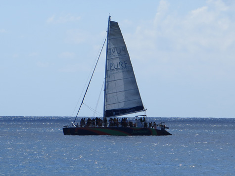 Sailing off Barbados